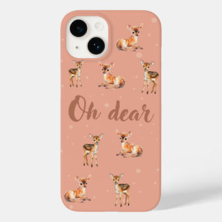Coque Pour iPhone 14 Oh Dear iPhone Case in Peach and Brown