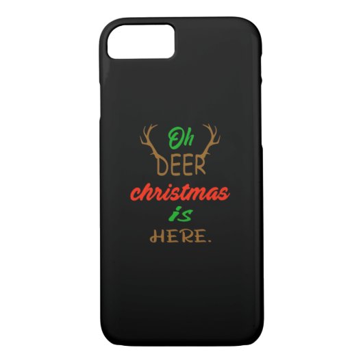 Coques Case-Mate iPhone Oh Deer Christmas Celebration Holiday Design (Dos)