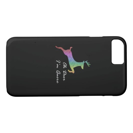 Coques Case-Mate iPhone Oh Deer Queer Funny Pun LGBT Pride Celebration (Dos (Horizontal))