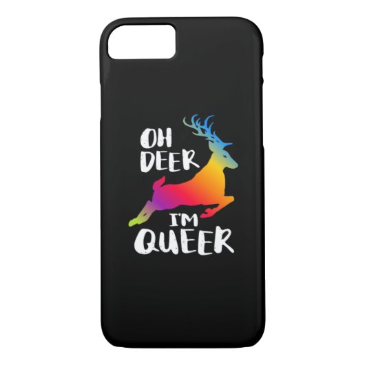Coques Case-Mate iPhone Oh Deer Queer Pride Minimal Artistic Style (Dos)
