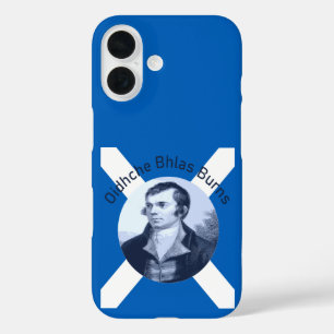 Coques iPhone 16 Oidhche Bhlas Burns Gaélique Bleu Et Saltire