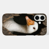 Coques Case-Mate iPhone Oie Blanche À Partir Du Trou En Bois Déchiré (Verso (horizontal))
