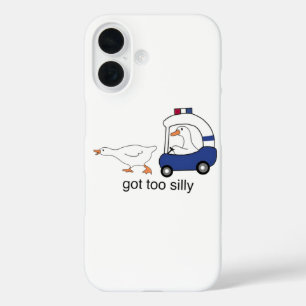 Coques iPhone 16 Oie de police drôle humour trop bête