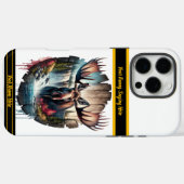 Coques Case-Mate iPhone Oie majestueuse debout près d'une cascade (Verso (horizontal))