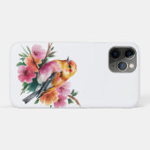 Coques Case-Mate iPhone Oiseau à Fleur Rose (Dos (Horizontal))