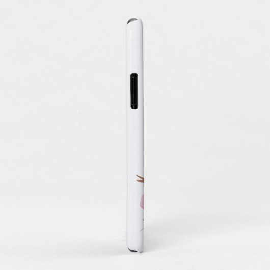Coques Case-Mate iPhone Oiseau à Fleur Rose (Dos/Droite)
