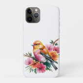 Coques Case-Mate iPhone Oiseau à Fleur Rose (Dos)