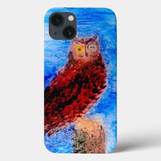 Coques Case-Mate iPhone Oiseau Art Drôle Chouette (Verso)