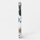 Coques Case-Mate iPhone Oiseau bleu et art folklorique Fleur sauvage (Dos/Gauche)