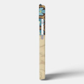 Coques Case-Mate iPhone Oiseau Brown et bleu sur une branche (Verso / Gauche)