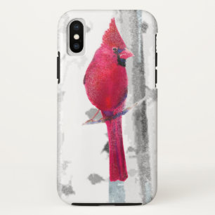 Coque Case-Mate Pour iPhone Oiseau cardinal rouge dans un magnifique Birch Tre