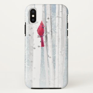 Coque Case-Mate Pour iPhone Oiseau cardinal rouge dans un magnifique Birch Tre