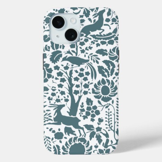 Coques Case-Mate iPhone Oiseau, Cerf, motif folklorique des arbres (Verso)