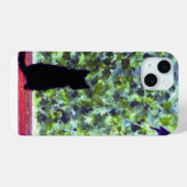 Coques Case-Mate iPhone Oiseau Chat Noir observation Peinture Cute Kitty (Verso (horizontal))