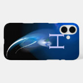 COQUES Case-Mate iPhone OISEAU CLAIR EN MONOGRAM BLEU (Verso (horizontal))