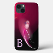 COQUES Case-Mate iPhone OISEAU CLAIR / FUCHSIA ROSE NOIR MONOGRAMME ABSTRA (Verso)