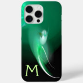 COQUES Case-Mate iPhone OISEAU CLAIR / MONOGRAMME ABSTRAIT NOIR ET VERT (Verso)