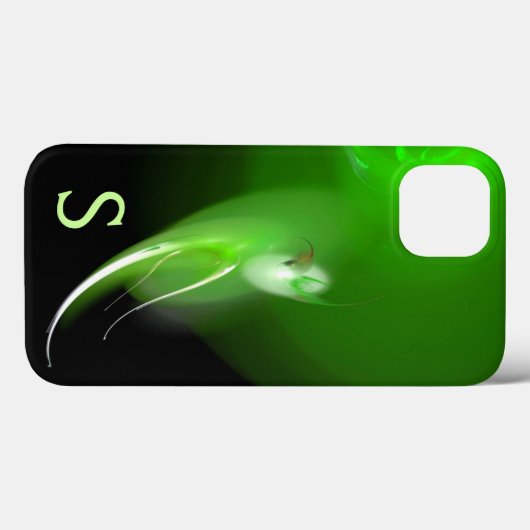 COQUES Case-Mate iPhone OISEAU CLAIR, MONOGRAMME ABSTRAIT VERT NOIR (Verso (horizontal))