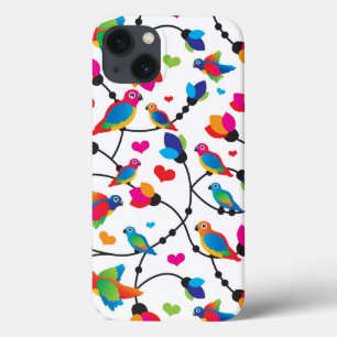 iPhone 13 Coque oiseau coloré mignon de perroquet