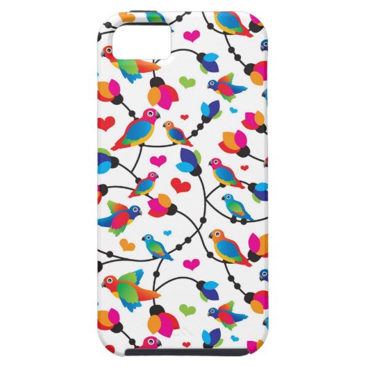 Coques Case-Mate iPhone oiseau coloré mignon de perroquet (Dos)