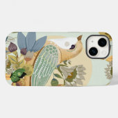 Coques Case-Mate iPhone Oiseau d'art populaire nordique (Verso (horizontal))