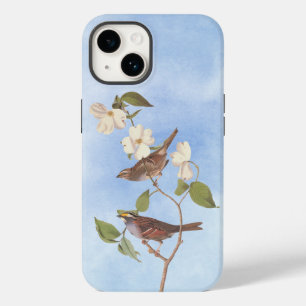 Coque Pour iPhone 14 Oiseau d'Audubuon à moelle blanche et à fleurs