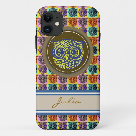 Coques Case-Mate iPhone oiseau de chouette personnalisable (Dos)