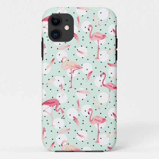 Coques Case-Mate iPhone Oiseau de Flamant rose avec des plumes (Dos)