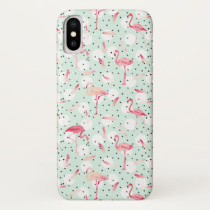 Coques Pour iPhone Oiseau de Flamant rose avec des plumes