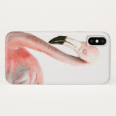 Coques Case-Mate iPhone Oiseau de Flamant rose tropical (Dos (Horizontal))