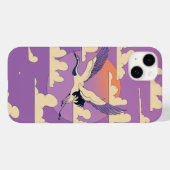 Coques Case-Mate iPhone Oiseau de grue rose asiatique (Verso (horizontal))