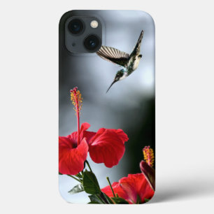 Case-Mate iPhone Case Oiseau de Humming et Fleur Rouge