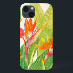 iPhone 13 Case Oiseau des fleurs | du paradis tropical<br><div class="desc">Artiste tropical des fleurs 2 d'aquarelle : Tim OToole</div>
