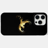 Coques Case-Mate iPhone Oiseau d'or sur Arrière - plan noir (Verso (horizontal))