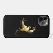 Coques Case-Mate iPhone Oiseau d'or sur Arrière - plan noir (Dos (Horizontal))