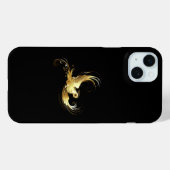 Coques Case-Mate iPhone Oiseau d'or sur Arrière - plan noir (Verso (horizontal))