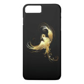 Coques Case-Mate iPhone Oiseau doré sur fond noir (Dos)