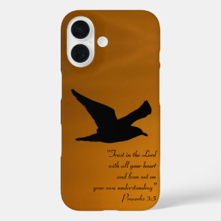 Coques iPhone 16 Oiseau du ciel du coucher de soleil jaune dans la 