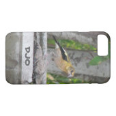 Coques Case-Mate iPhone Oiseau en colère avec vos initiales (Dos (Horizontal))