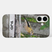 Coques Case-Mate iPhone Oiseau en colère avec vos initiales (Verso (horizontal))