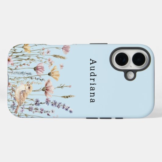Coques Case-Mate iPhone Oiseau en fleurs (Verso (horizontal))