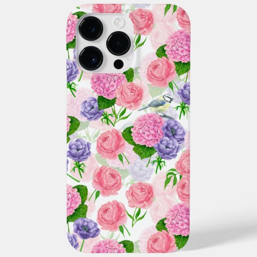 Coques Case-Mate iPhone Oiseau et fleurs (Verso)