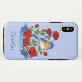 Coques Case-Mate iPhone Oiseau et fleurs de l'État de New York (Dos (Horizontal))