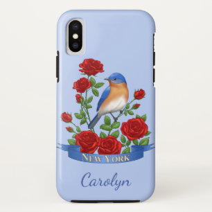 Coque Pour iPhone XS Oiseau et fleurs de l'État de New York