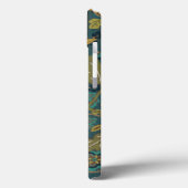 Coques Case-Mate iPhone Oiseau jaune et bleu Turquoise perché sur une bran (Verso / Gauche)