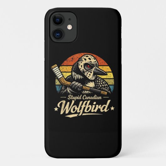 Coques Case-Mate iPhone Oiseau loup canadien stupide (Dos)