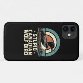 Coques Case-Mate iPhone Oiseau loup canadien stupide (Dos (Horizontal))