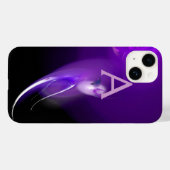 COQUES Case-Mate iPhone OISEAU LUMIÈRE DANS LE MONOGRAMME PURPLE (Verso (horizontal))
