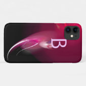 COQUES Case-Mate iPhone OISEAU LUMINEUX DANS LE MONOGRAMME DE FUCHSIE ROSE (Dos (Horizontal))