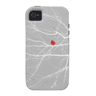 Étui Case-Mate iPhone 4 oiseau rouge de cas de l'iPhone 5 dans la neige